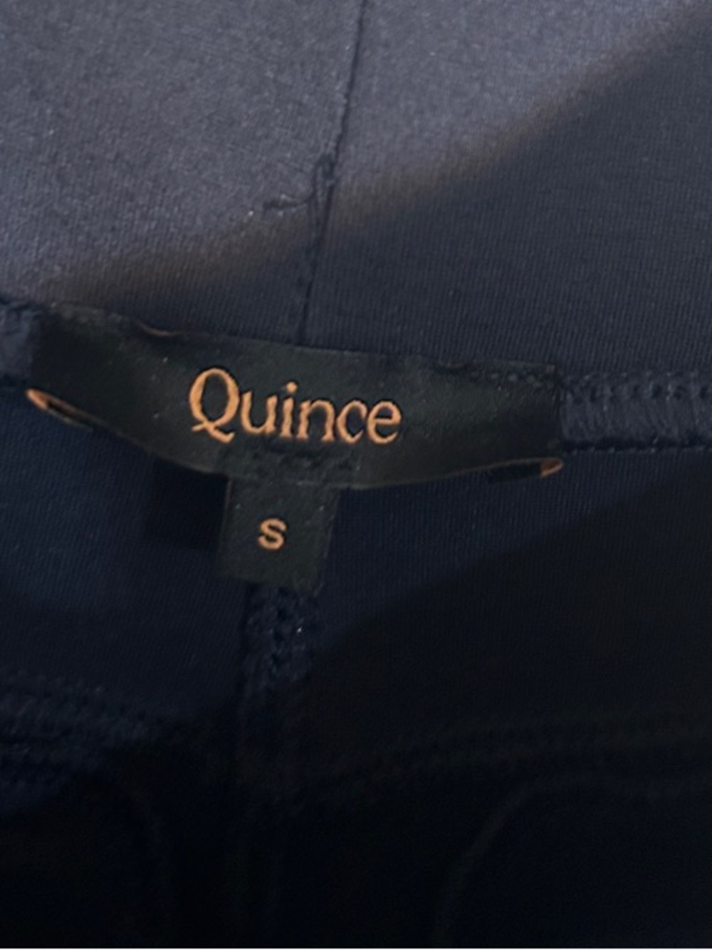 Quince Navy Ultra-Stretch Ponte Flare Leg Pants Small 32 Long - Picture 6 of 8